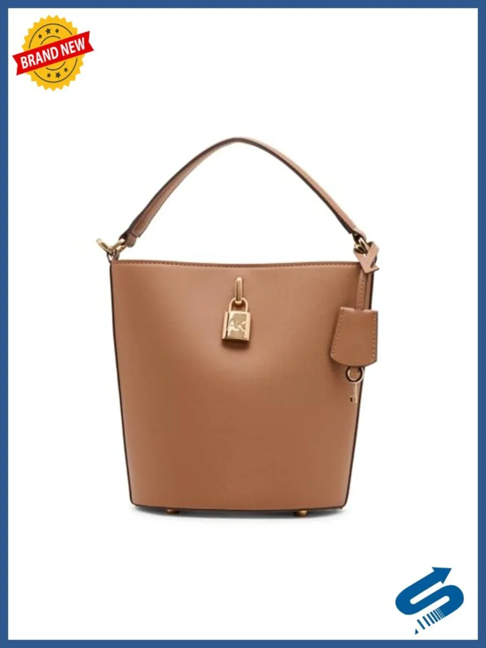 Anne Klein Small Lock Bucket with Convertible Strap